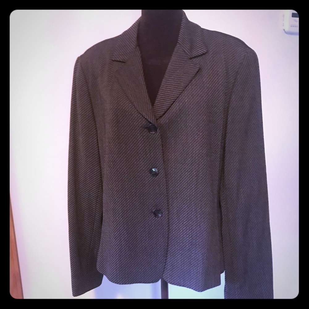 NWT Lafayette 148 3 button twill blazer lined